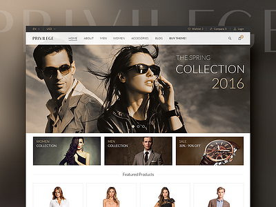 Privilege - Fashion Store fashion graphic design privilege store uiux web web design