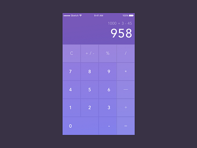 DailyUI Challenge #004 calculator daily ui 004 purple
