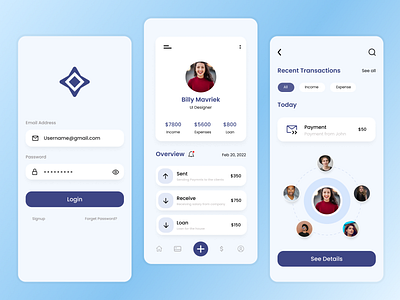 Wallet Tracking app UI(Concept) app ui cash design expense tracking finance graphic design icons illustration mobile app ui payment app payment tracking tracking app ui ui challenge ui design ui practice vector wallet tracking