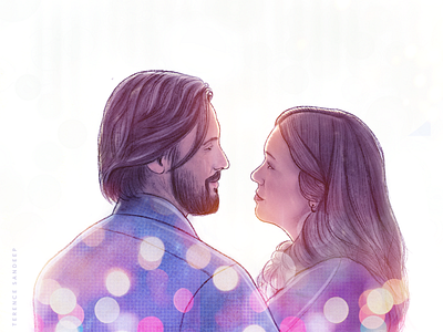 This is us - Jack and Rebecca characterart digital art jack and rebecca mandy moore milo ventimiglia procreate terence sandeep this is us