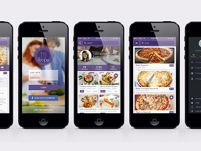 My Recipe iOS app app cooking ios login mobile pizza recipe ui