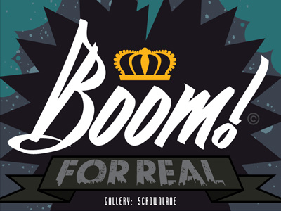 Boom! For Real exhibition flyer