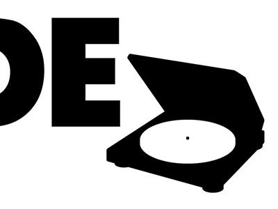 Rockin' Records black and white icon logo record