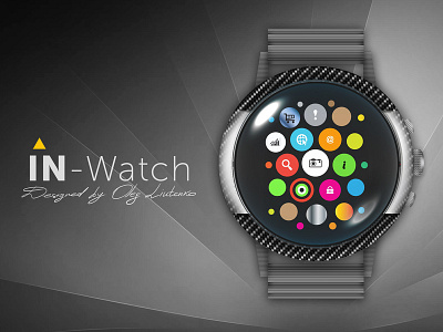 IN-Watch | Concept | App concept design icon illustration in watch logo vector watch