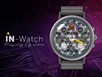 IN-Watch | Concept Titan | Crystal Swarovski animation app branding concept design illustration in watch logo ui ux vector