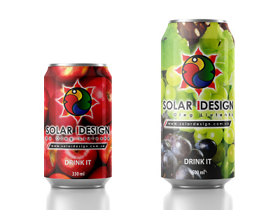 Solar Design Juice branding can concept design illustration juice logo pack pack design solar design solar design juice typography vector