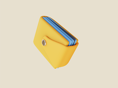 3d wallet icon .