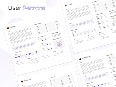 User Persona | UI/UX component design design system figma interface layout persona personal project research story template typography ui user user experience user interface user persona ux web web design