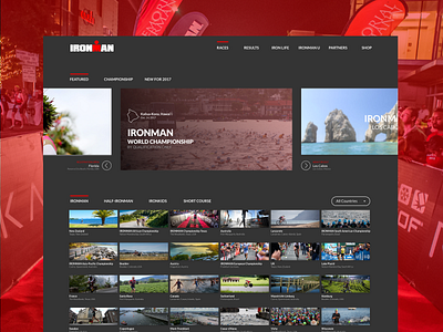 IRONMAN Grid design flat grid interface landing layout ui ux web web design