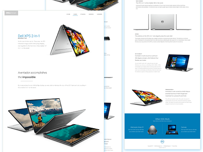 Dell Design | XPS 2-in-1 dell design interface landing layout product ui ux web web design