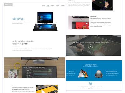 Dell Design | Canvas carousel clean dell landing layout product ui ux web web design