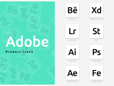 Adobe Product Icons by Tyler Wain - Dribbble