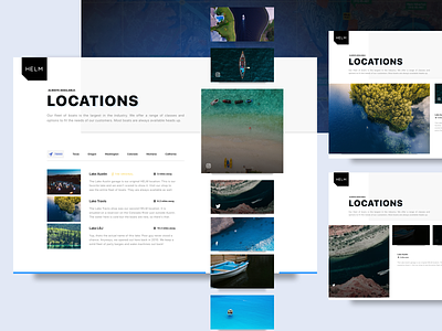 Boating locations boating carousel design grid invisionstudio layout maps sketch tabs ui elements ux web