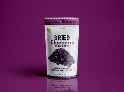 Dried blueberry bag design blueberry dried fruits food design label design pouch pouch design pouch packaging design product packaging