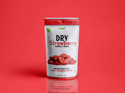 Dried Strawberry Label Design food design