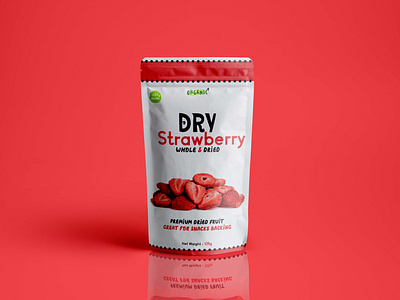 Dried Strawberry Label Design