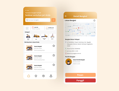 Mosin (Montir Mesin) - Mechanic app design ui ux