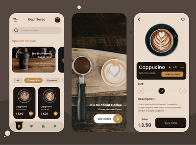 Coffee Shop Mobile App Concept app branding coffee design mobile shop ui ux