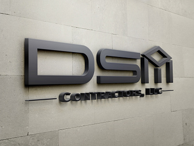 Logo design DSM Contractors LLC branding design logo logo design typography vector vector graphic