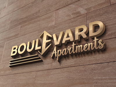 Logo design project Apartments BOULEVARD branding design illustration logo logo design typography vector vector graphic