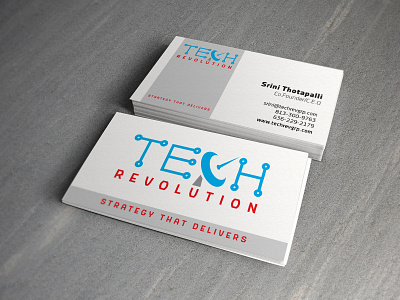Business Card design "TECH Revolution" branding business card business card design businesscard design logo design typography vector graphic