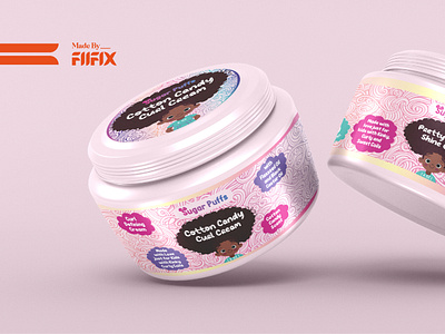 Curl Cream Label branding cosmetic label cosmetic label design cosmetic packaging cream label fiifix fiifix label design fiifix on behance fiifix on dribble fiifix on google graphic design illustration jar label label design farm logo made by fiifix