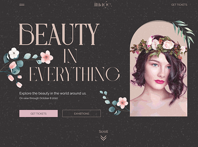 DailyUI #003 - Landing Page daily challenge flowers landing page typography ui ux