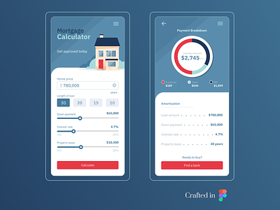 DailyUI #004 - Calculator Mortgage