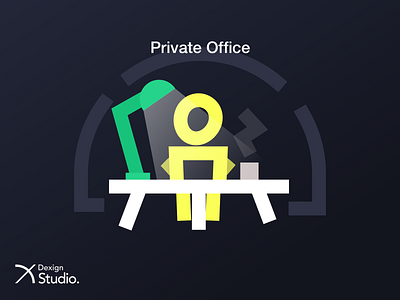 Private Office application artwork coworking coworking space design icon icons illustration intro ui vector web