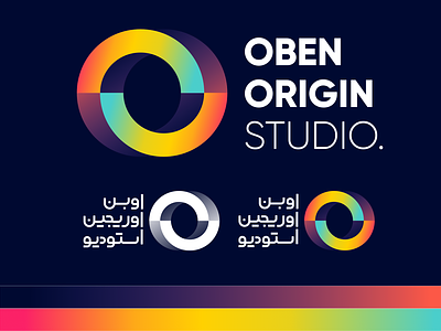 Oben Origin Studio artwork branding design flat icon logo minimal service typography vector