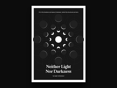 Poster – Neither Light, Nor Darkness artwork design flat icon illustration logo minimal poster psychedelic typography vector