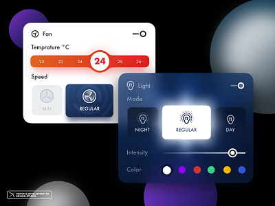 Couzy - Dashboard Modules blur branding dashboard illustration kit module smart smarthome smartphone ui