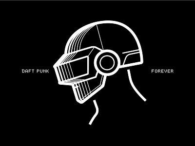 Daft Punk Forever art artwork branding daft daft punk daftpunk icon illustration logo minimal typography vector