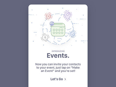 Status - Events Introduction app contact list status