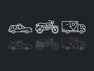 Transportation Icons design icons line transportation