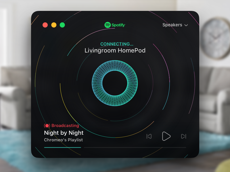 Tumm. player song music ux wireless homepod speaker ui mac app