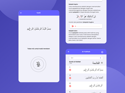 Voice Recognition Al-Qur'an App al quran graphic design mobile recognition ui voice