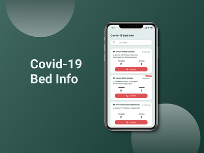 Find Bed for Covid-19 Patient bed covid 19 graphic design isolation room mobile pandemic patient ui ui design