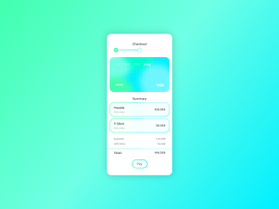 Credit Card Checkout — Daily UI 2 002 app dailyui design mobile ui ux