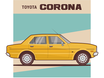 toyota corona car classic corona illustration jdm toyota