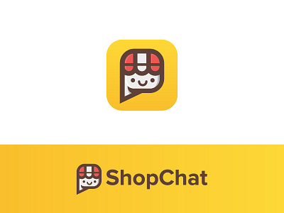 Shopchat Logo Icon bag gift grocery icon icons logo logotype mark minimalistic shop shopping