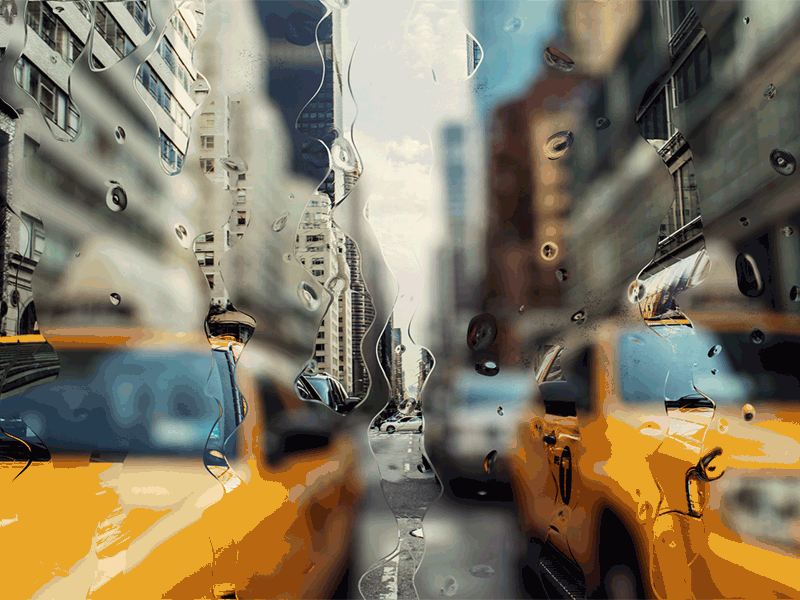 Rainy Day 100daychallenge ae affter effects animation motion graphic rain ui