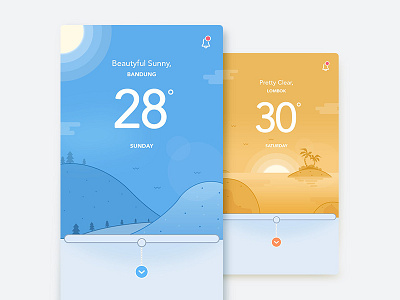 WIP - Interactive Weather App Concept adit septian app bandung clean flat indonesia lombok weather