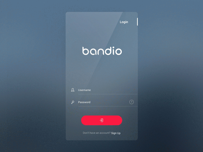 Login & Loading adit septian app bandio card gif loading login mobile screen signup ui ux