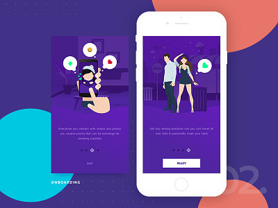 Onboarding Screen 2.0 adit app clean indonesia jakarta onboarding purple septian ui ux walktrough