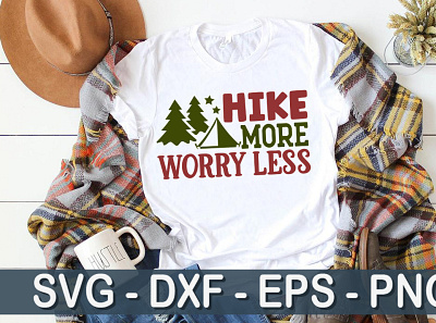 Hike more worry less SVG camp tee hike more worry less svg