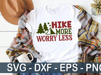 Hike more worry less SVG