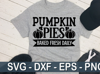 Pumpkin pies baked fresh daily SVG png