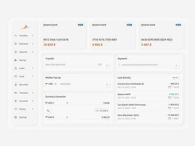 Online Banking - Dashboard (Neumorphism)