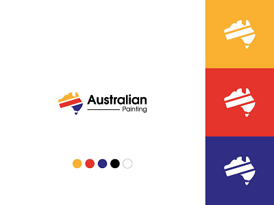 Australian Painting Logo app branding design graphic design illustration logo typography vector